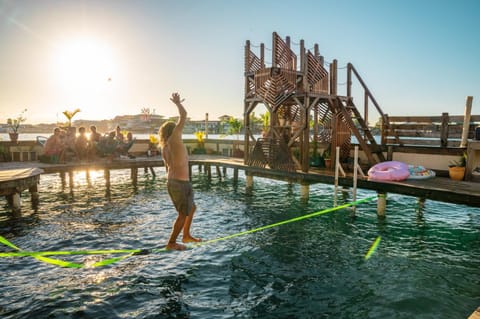Activities, Swimming pool, Sunset