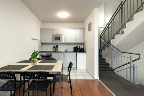 Living room, kitchen