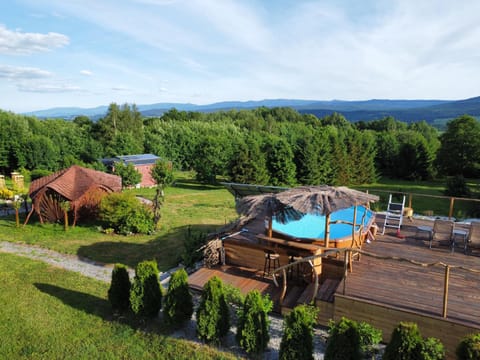 Day, Natural landscape, Mountain view, Pool view, Swimming pool, sunbed