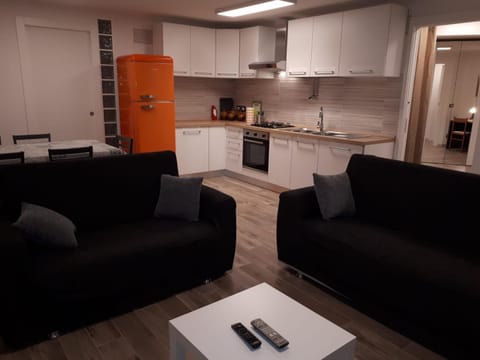 Kitchen or kitchenette, Living room, Dining area