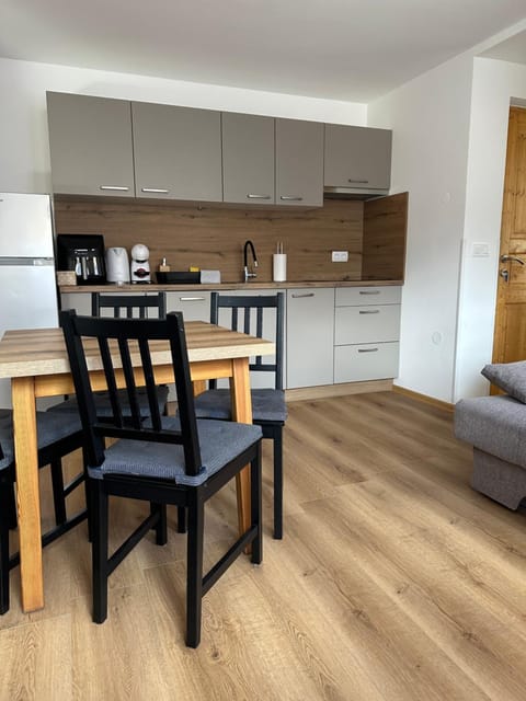 Dining area, stove, kitchen