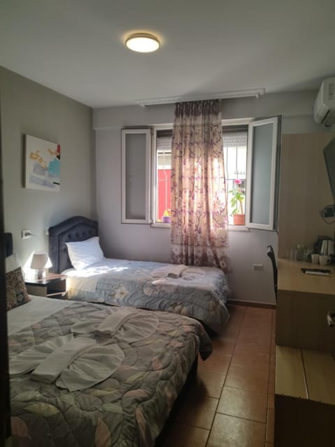 Bed, Bedroom, hair dresser, air conditioner