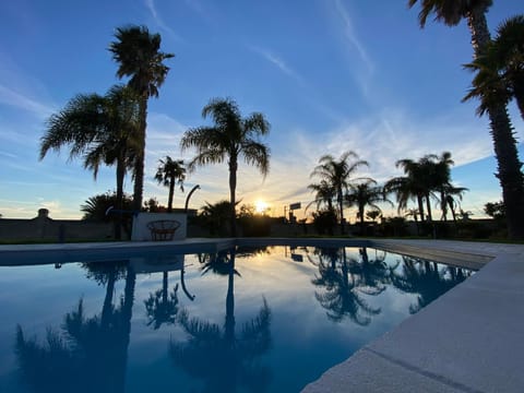 Swimming pool, Swimming pool, Sunset