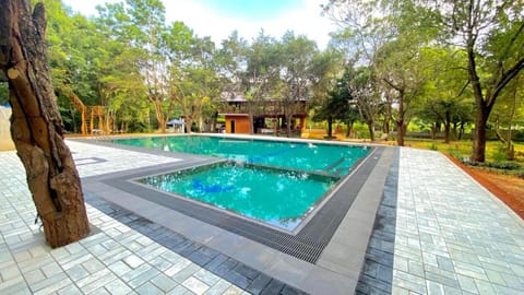 Property building, Pool view, Swimming pool