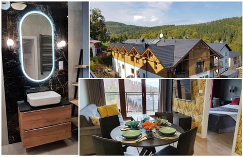 Bathroom, Living room, Mountain view