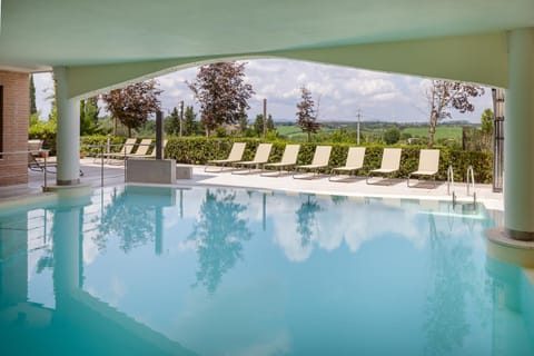 Natural landscape, Pool view, Swimming pool, sunbed