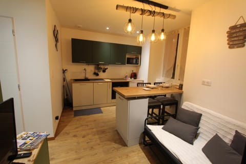 Living room, kitchen