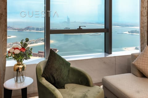 Living room, Seating area, Sea view