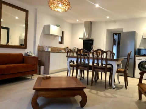 Living room, kitchen