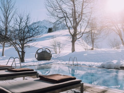 Day, Natural landscape, Winter, Mountain view, Pool view, Swimming pool, sunbed