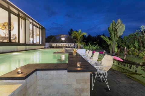 Patio, Night, Lounge or bar, Swimming pool