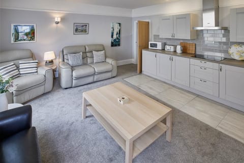 Living room, kitchen