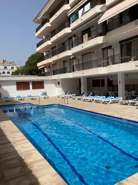Property building, Living room, Swimming pool