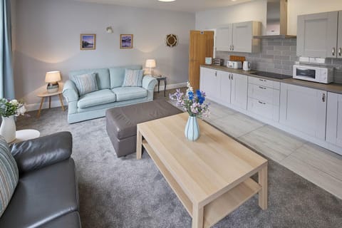 Living room, kitchen