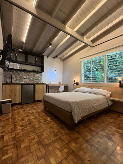 Bed, TV and multimedia, Kitchen or kitchenette, Photo of the whole room, Bedroom