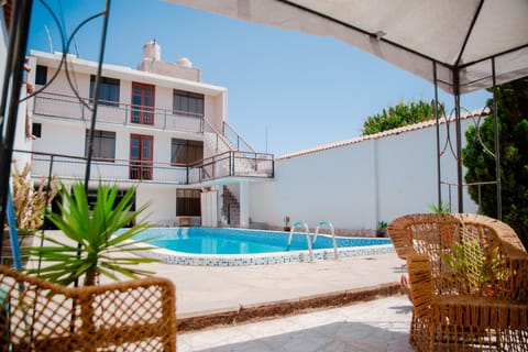 Swimming pool, hair dresser