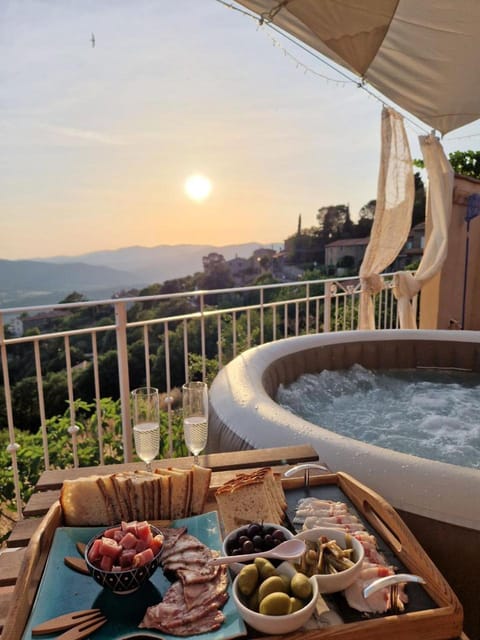 Hot Tub, View (from property/room), Pool view