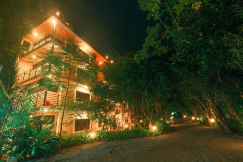 Property building, Night, Garden view