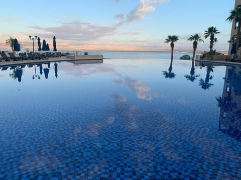 Natural landscape, Swimming pool, Sunrise