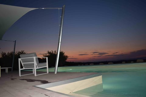 Swimming pool, Sunset