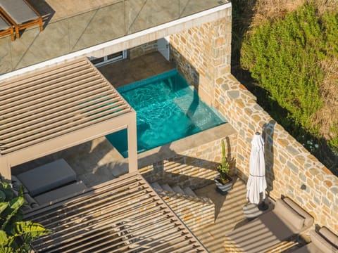 Patio, Day, Natural landscape, Pool view, Swimming pool, sunbed