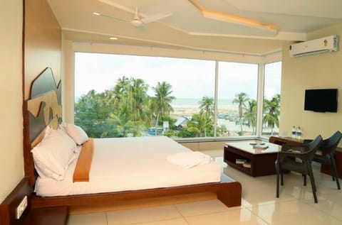 Bed, Photo of the whole room, Bedroom, Sea view