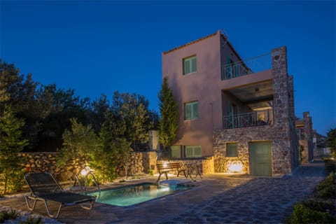 Property building, Night, Swimming pool