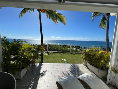 Day, Natural landscape, Garden, View (from property/room), Balcony/Terrace, Beach, Garden view, Sea view, sunbed