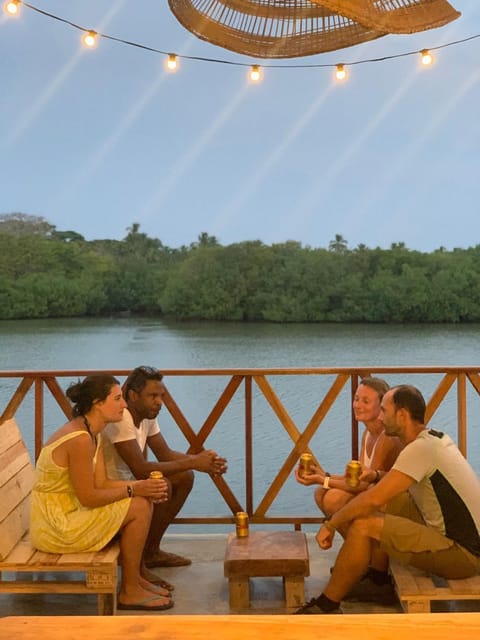 People, Natural landscape, Dining area, Lake view, group of guests