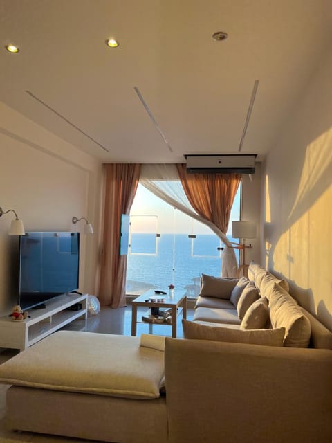 Living room, Seating area, Beach, Beach, Sea view