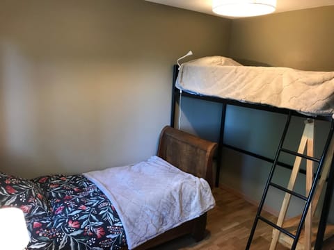 Bedroom, bunk bed, wardrobe