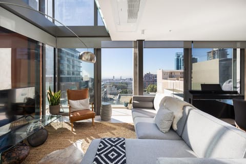 Seating area, City view