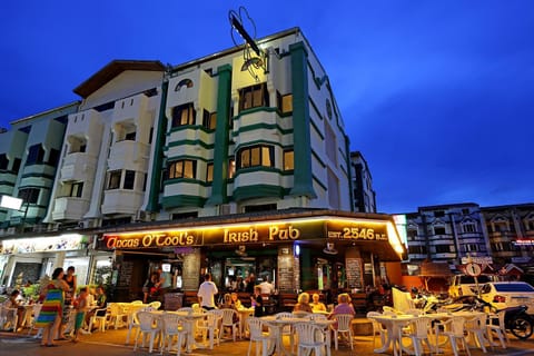 Property building, group of guests