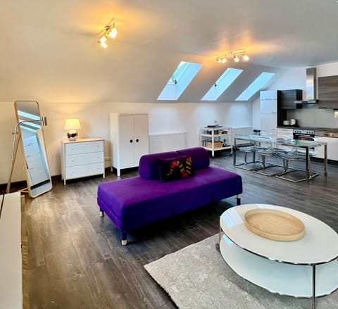 Living room, kitchen