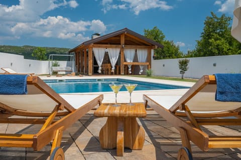 Patio, Day, Natural landscape, Pool view, Swimming pool, Swimming pool, sunbed