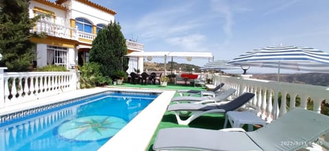 Property building, Living room, Swimming pool