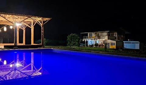 Property building, Night, Garden view, Pool view, Swimming pool, Swimming pool