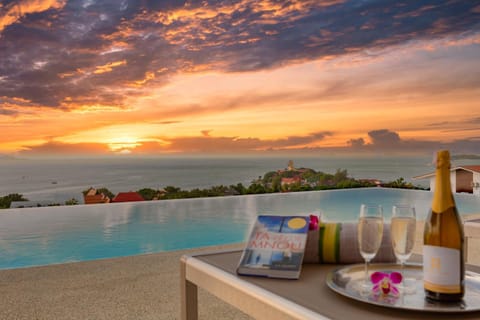 Swimming pool, Sunset
