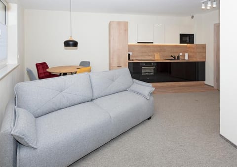 Kitchen or kitchenette, Living room, Seating area