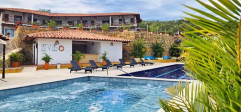 Property building, Patio, Spring, Day, Garden, Garden view, Pool view, Swimming pool