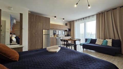 Kitchen or kitchenette, Living room, Seating area