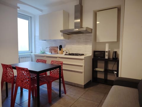 Kitchen or kitchenette, Living room, Dining area, stove, kitchen