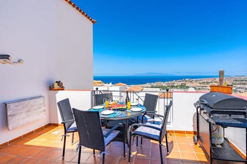 Patio, Day, View (from property/room), Seating area, Dining area, Sea view