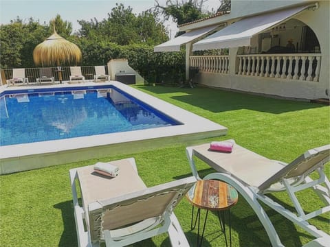 Property building, Living room, Swimming pool
