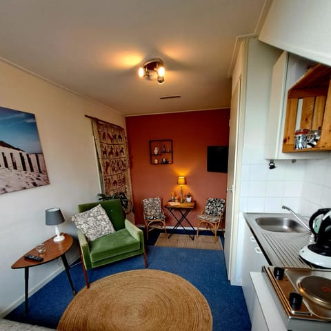Coffee/tea facilities, Kitchen or kitchenette, Living room, Dining area