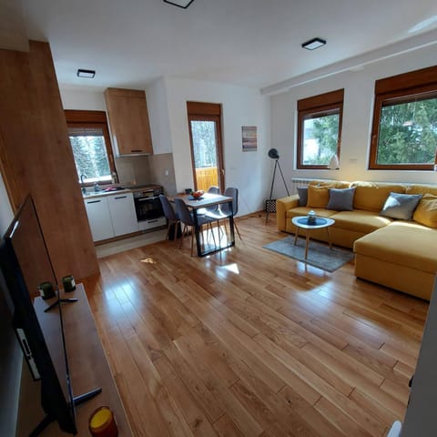 Kitchen or kitchenette, Living room, Dining area