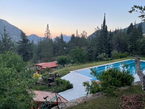 Nearby landmark, Spring, Day, Natural landscape, Garden, Garden view, Mountain view, Pool view, Swimming pool, Swimming pool, sunbed