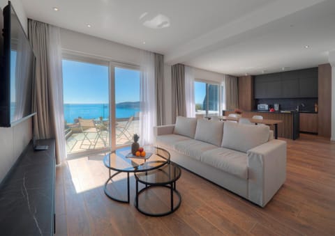 Living room, Seating area, Sea view