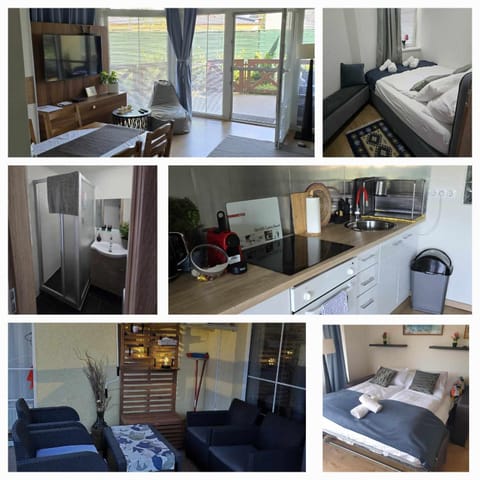 Bed, Kitchen or kitchenette, Living room, Photo of the whole room, Bedroom, towels