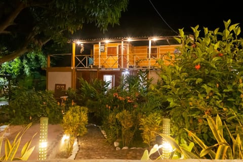 Property building, Night, Garden, Garden view